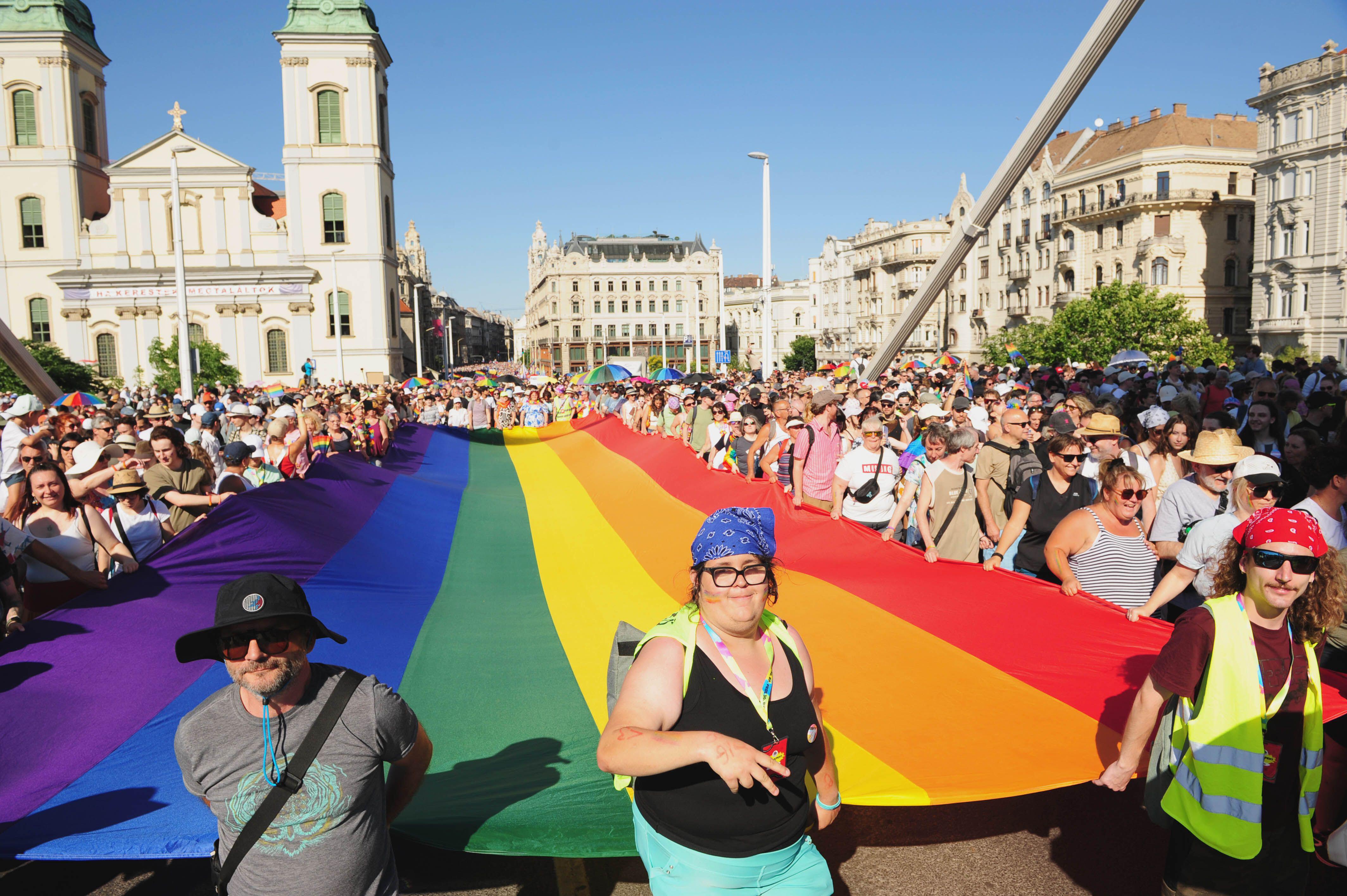 Pride protest in Budapest